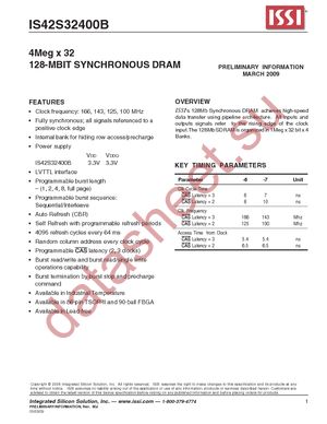 IS42S32400B-6B datasheet  